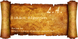 Lukács Algernon névjegykártya